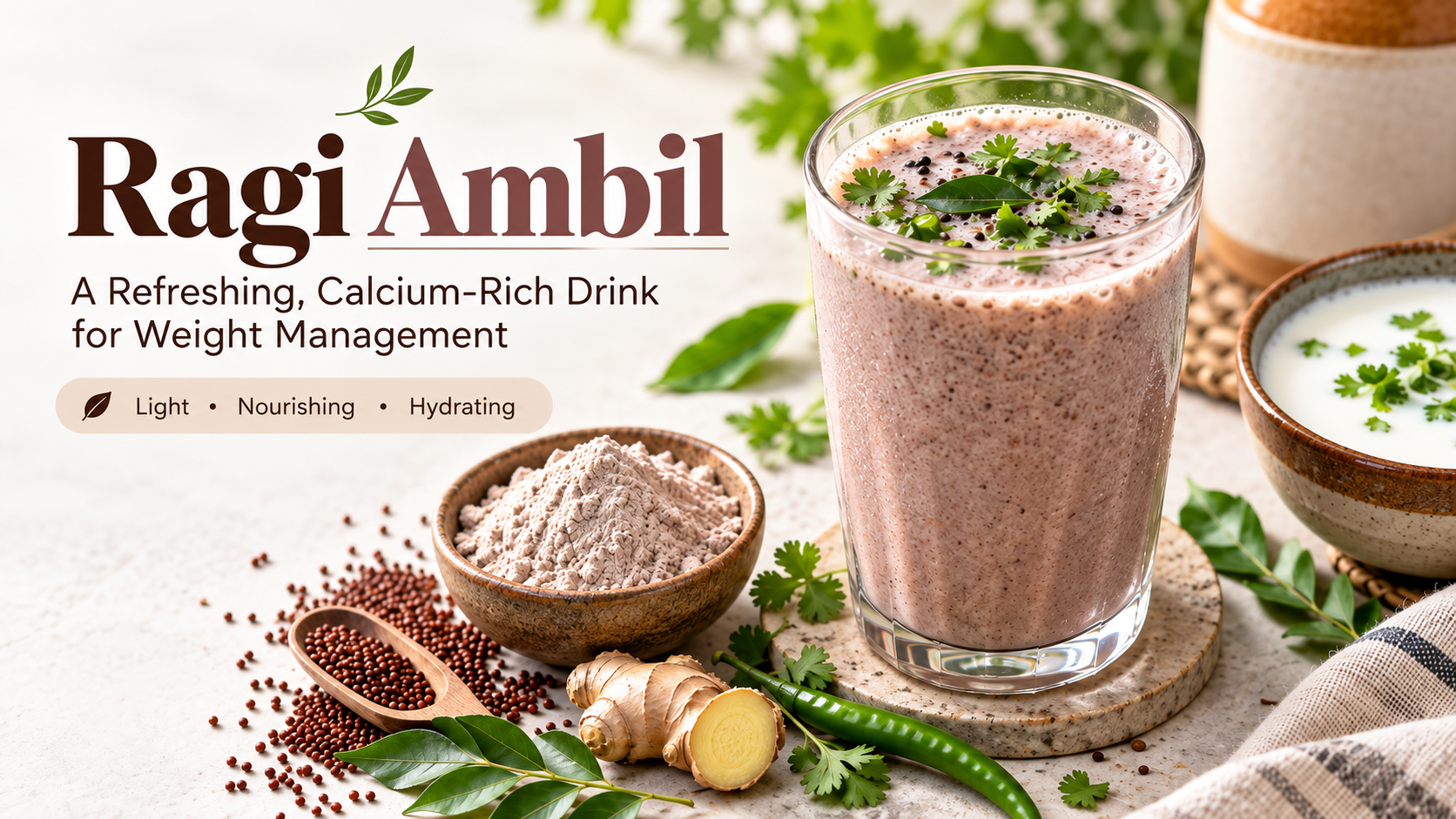 Ragi Ambil: A Refreshing, Calcium-Rich Drink for Weight Management