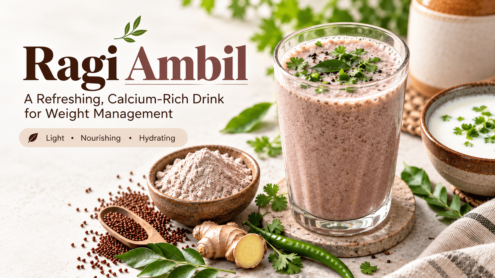 Ragi Ambil: A Refreshing, Calcium-Rich Drink for Weight Management